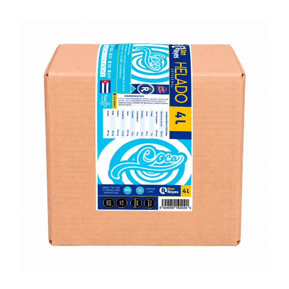 Helado artesanal sabor coco Don Reyes (4 L) - Miniatura 1