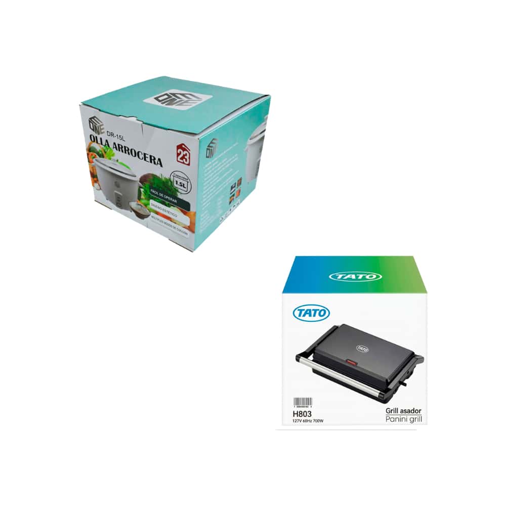 Olla arrocera eléctrica de 1.5L Eone DR-15L + Parrilla asador antiadherente de color negro TATO H803 - Miniatura 4