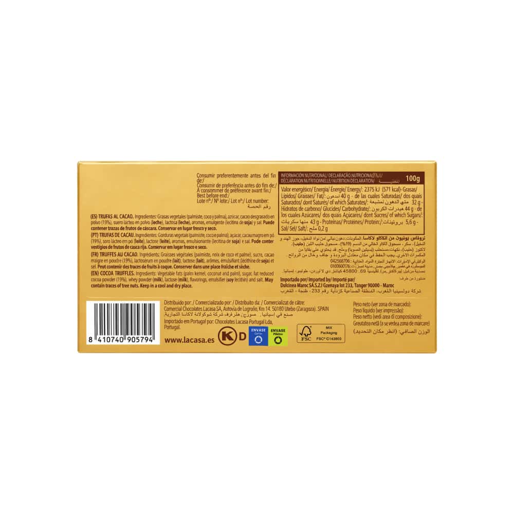 Trufas de cacao Lacasa (250 g / 8.81 oz) - Miniatura 3