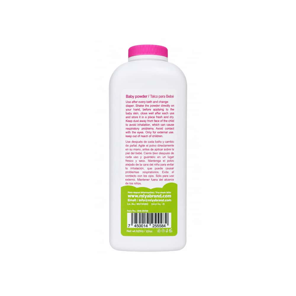 Talco para bebé Baby Pink Miya (625 g / 22 oz) - Miniatura 3