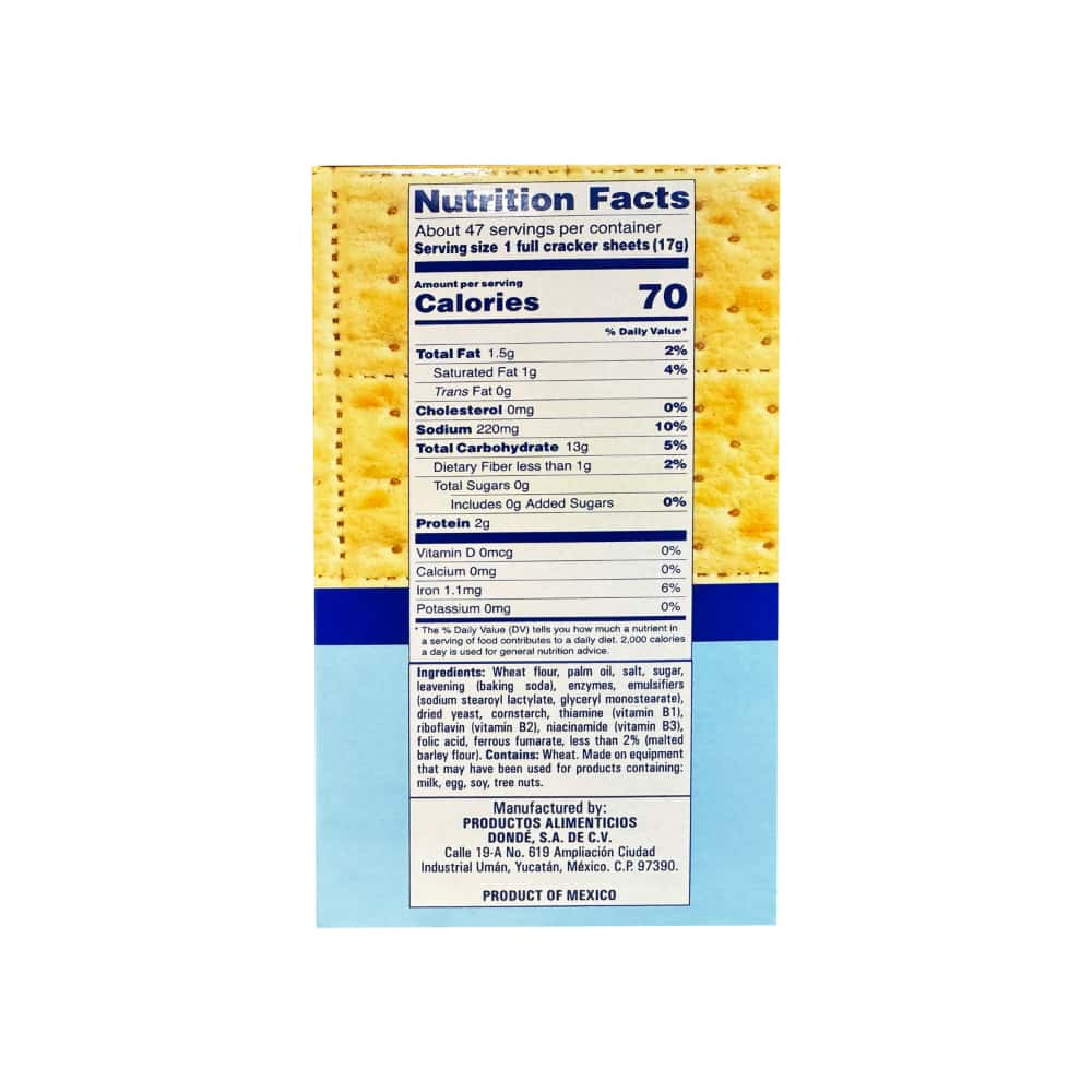 Galletas de soda Dondé (800 g / 1.76 lb) - Miniatura 3
