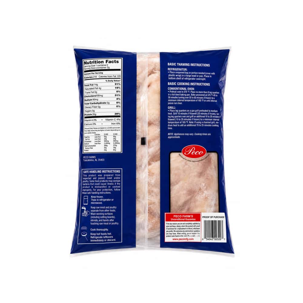 Cuartos traseros de pollo Peco Farms (4.54 kg / 10 lb) - Miniatura 2