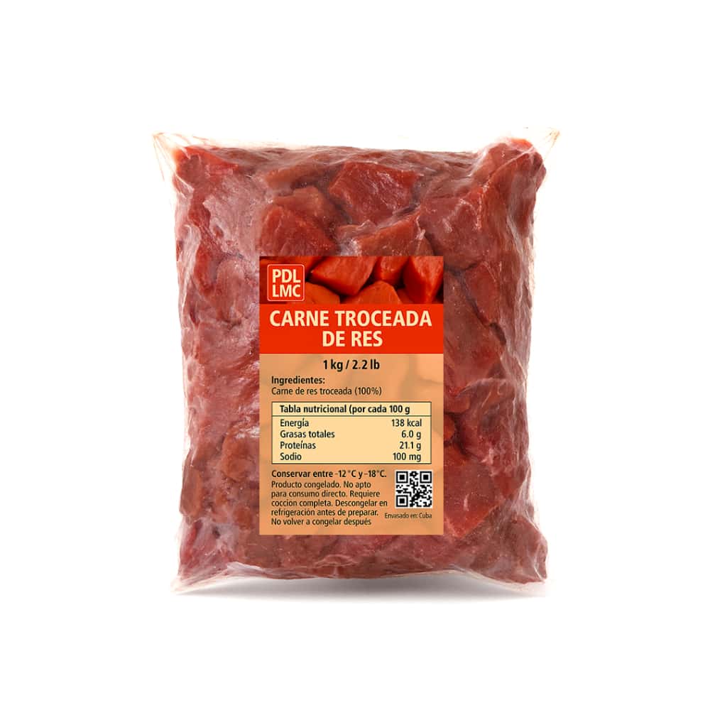 Carne troceada de res PDL LMC (1 kg / 2.2 lb) - Miniatura 2