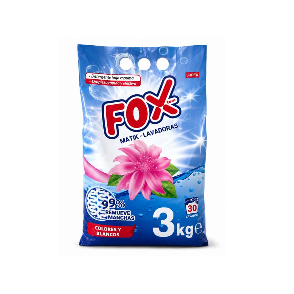 Detergente en polvo removedor de manchas Fox (3 kg / 6.61 lb) - Miniatura 1
