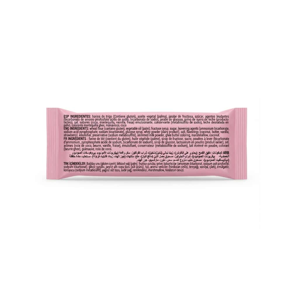 Galletas de vainilla rellenas de malvavisco y cubiertas de fresa y coco MR. Tato Roz (50 g / 1.76 oz) - Miniatura 3