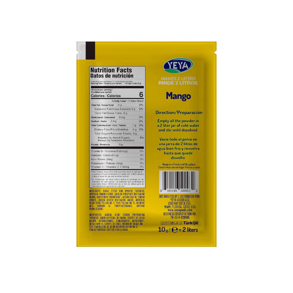 Refresco instantáneo sabor mango YEYA (10 g) - Miniatura 2