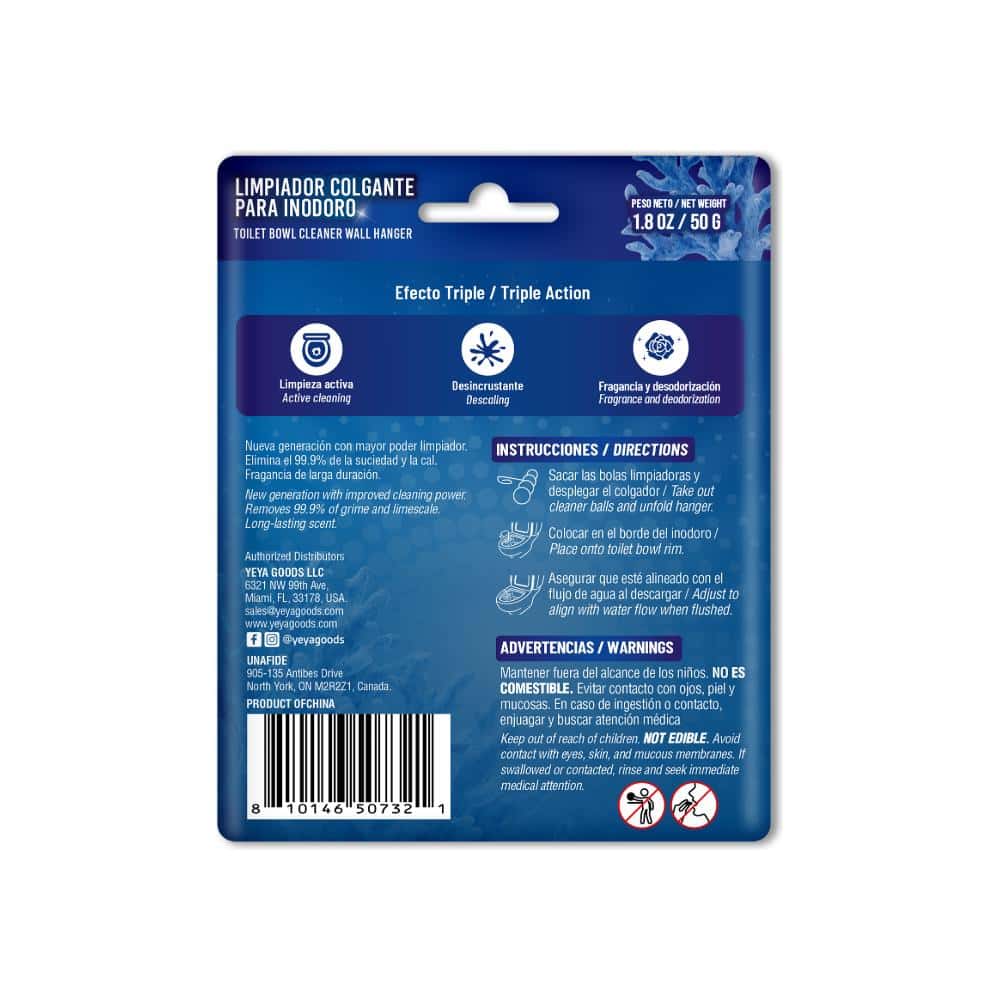 Limpiador colgante para inodoro aroma océano YEYA (50 g / 1.8 oz) - Miniatura 3