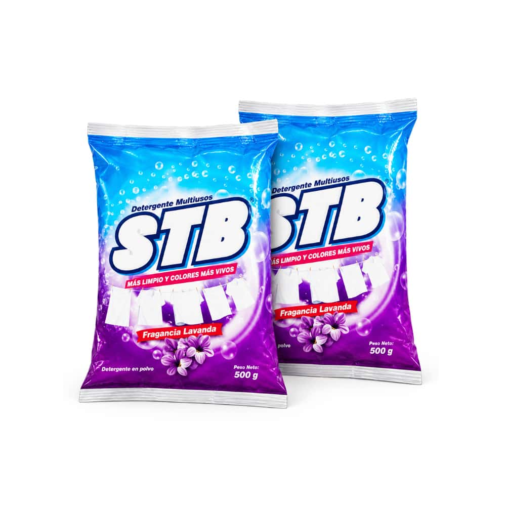 Detergente en polvo multiusos con fragancia a lavanda STB (2 x 500 g / 1.1 lb) - Miniatura 1
