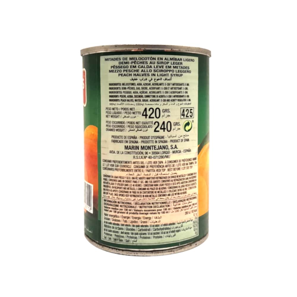 Mitades de melocotón en almíbar ligero Mocitos (420 g / 14.8 oz) - Miniatura 5