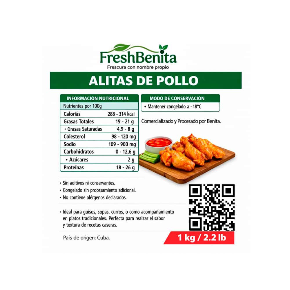 Alitas de pollo FreshBenita (1 kg / 2.2 lb) - Miniatura 2