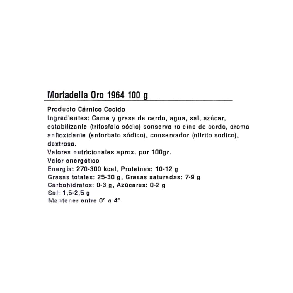 Mortadella Oro 1964 La Especial (100 g / 3.5 oz) - Miniatura 3