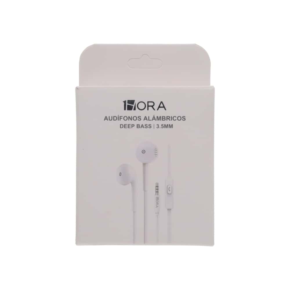Audífonos alámbricos cable 3.5mm 1Hora AUT117 - Miniatura 1