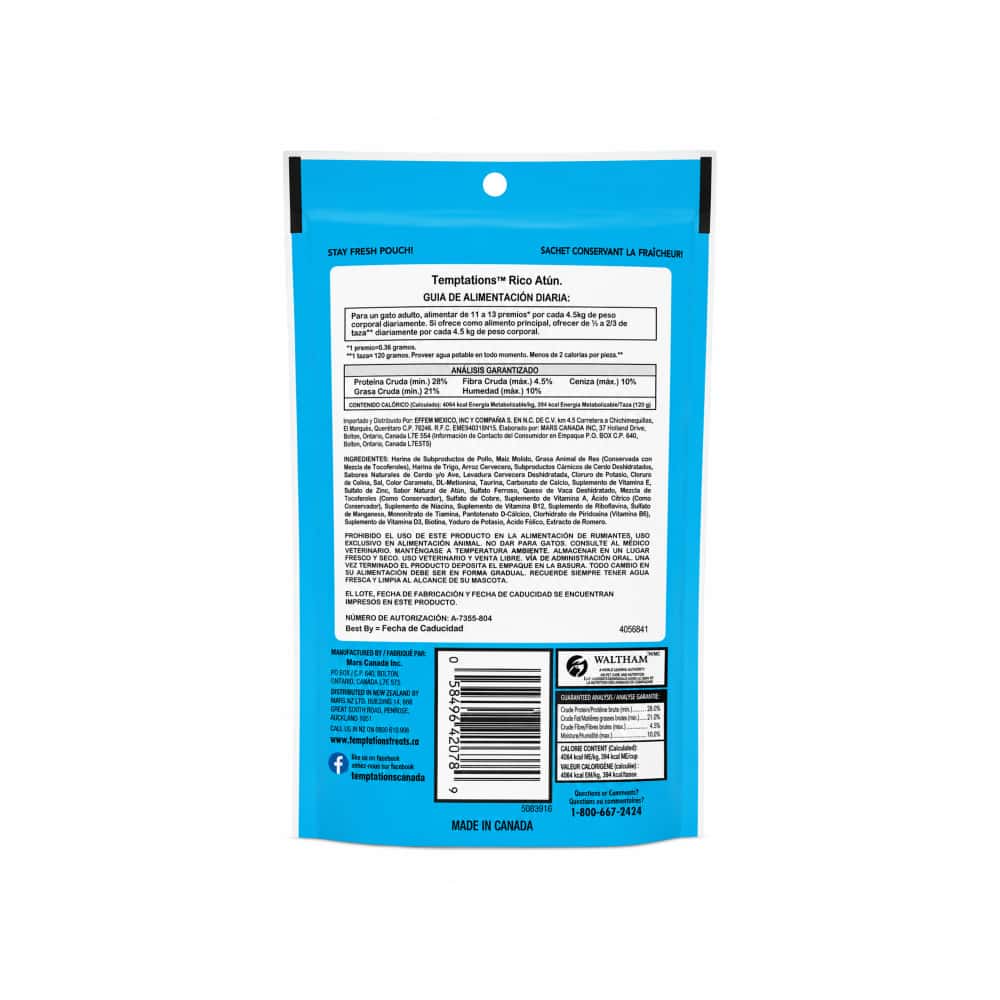 Golosinas para gatos con tentador sabor atún Whiskas Temptations (85 g / 3 oz) - Miniatura 2