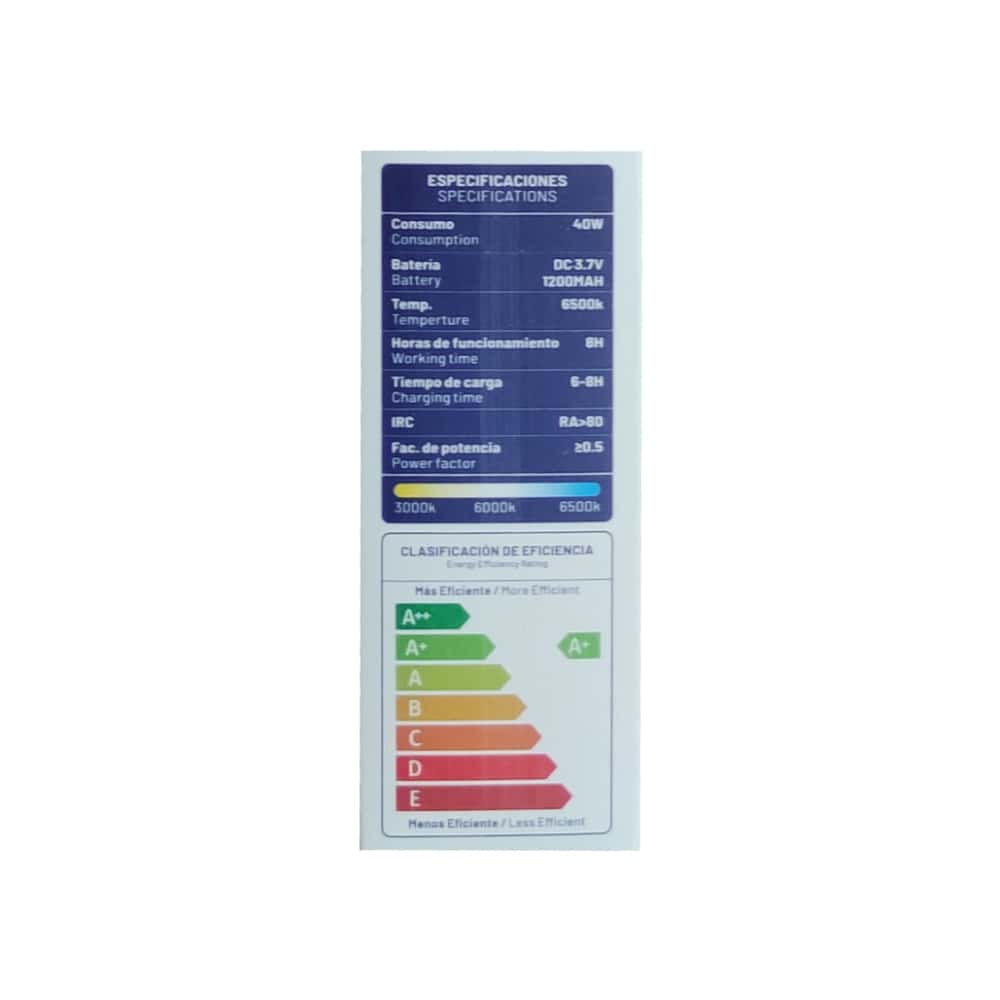Lámpara Led recargable 40 W Angell Light (3 U) - Miniatura 5