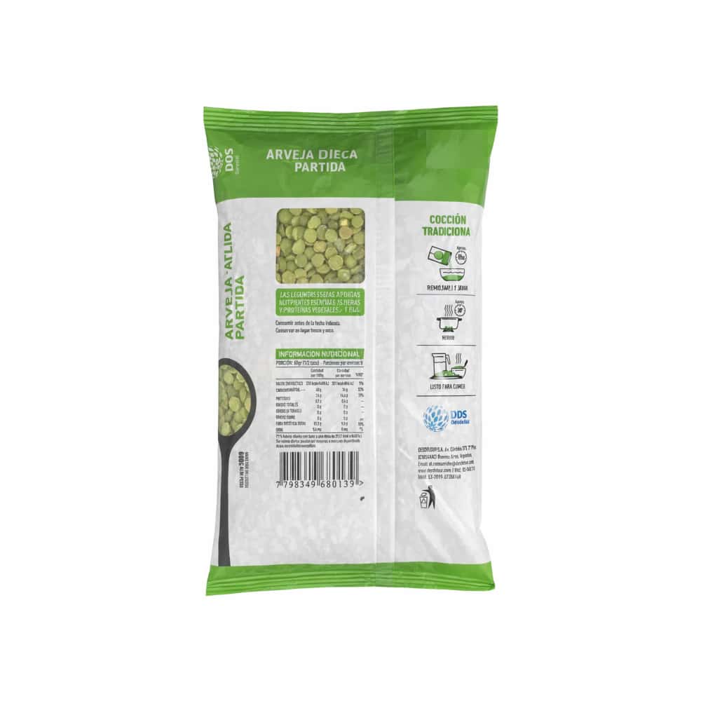 Chícharos verdes partidos DDS Desdelsur (500 g / 1.10 lb) - Miniatura 2