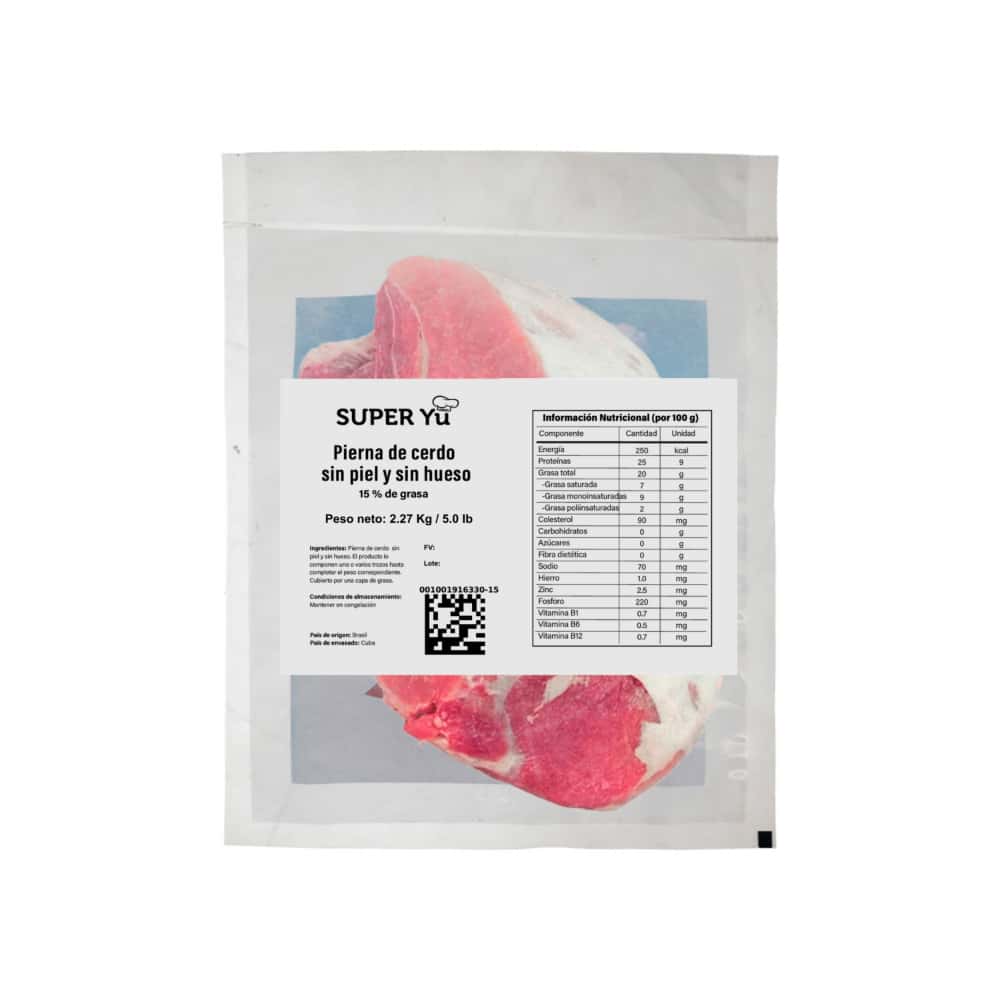 Pierna de cerdo sin piel y sin hueso Super Yu (2.27 kg / 5.0 lb) - Miniatura 3