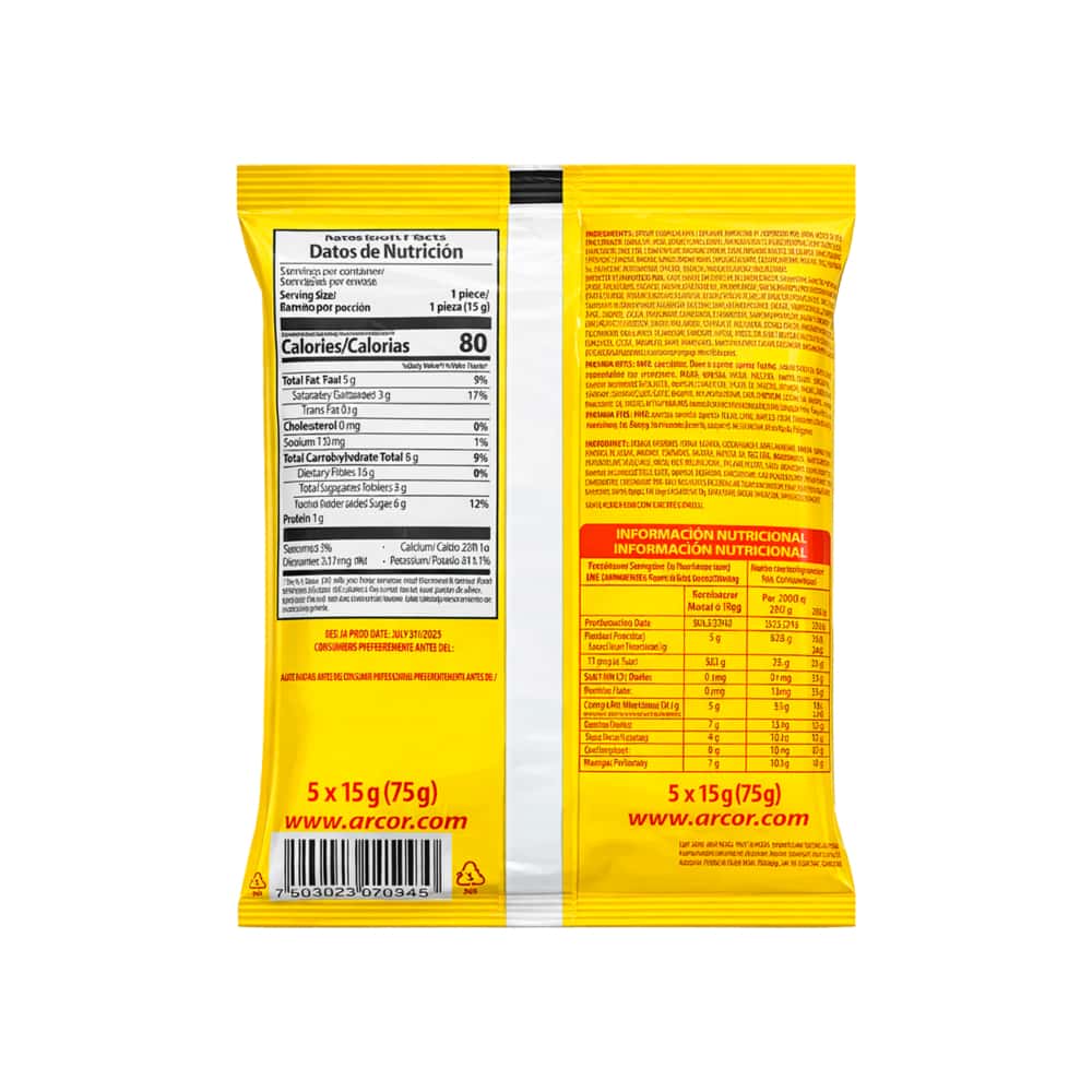 Bombón original relleno con crema de cacahuate / maní y oblea Bon o Bon (24 x 75 g / 2.64 oz) - Miniatura 2