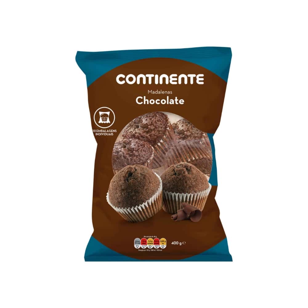 Magdalenas de chocolate Continente (400 g / 14.11 oz) - Miniatura 1