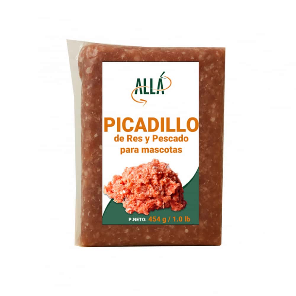 Picadillo de res y pescado para mascotas Allá (454 g / 1 lb) - Miniatura 1