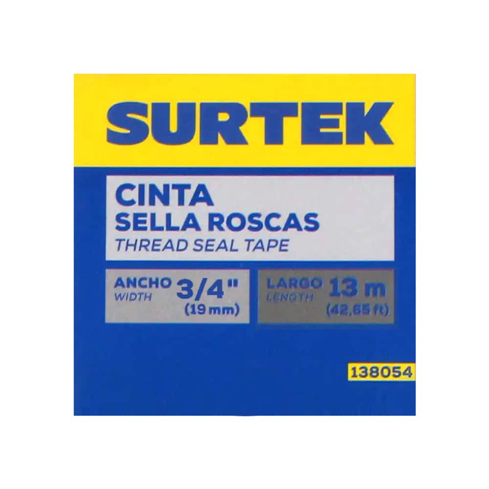 Cinta sella roscas 3/4'' x 13 m 138054 Surtek - Miniatura 3