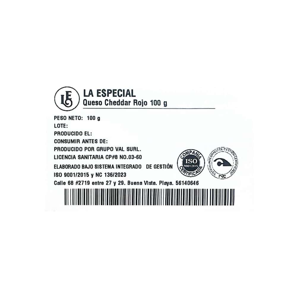 Queso Cheddar Rojo Lasqueado La Especial (100 g / 3.5 oz) - Miniatura 2