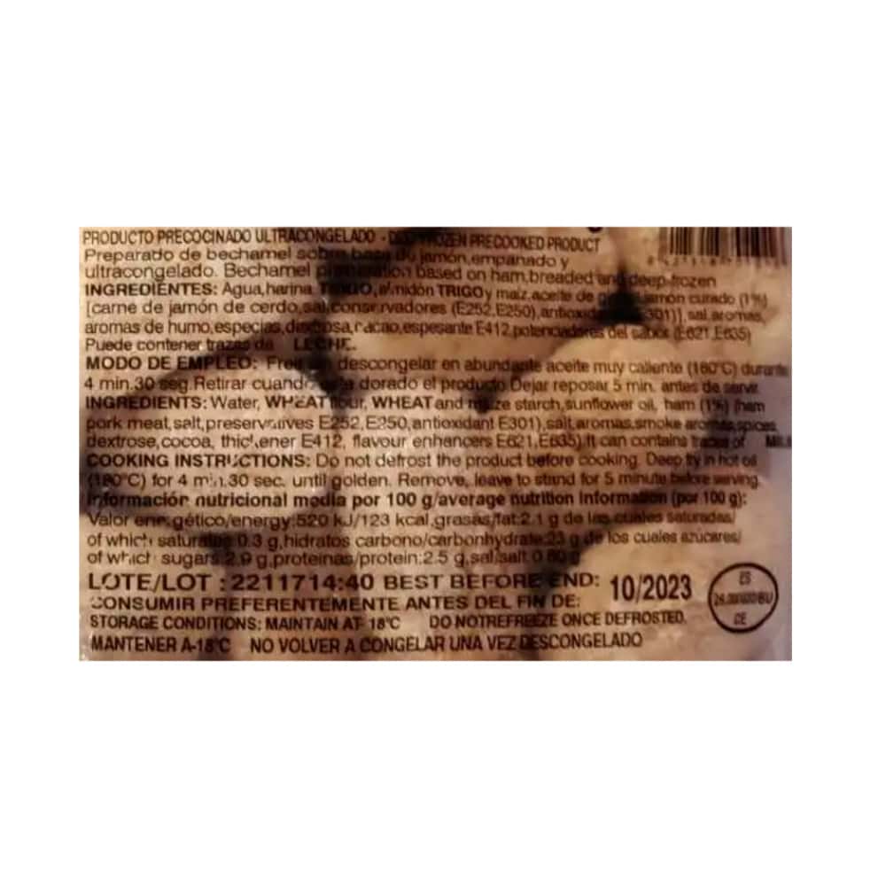 Croquetas de jamón Eurofrits (1 kg / 2.2 lb) - Miniatura 6