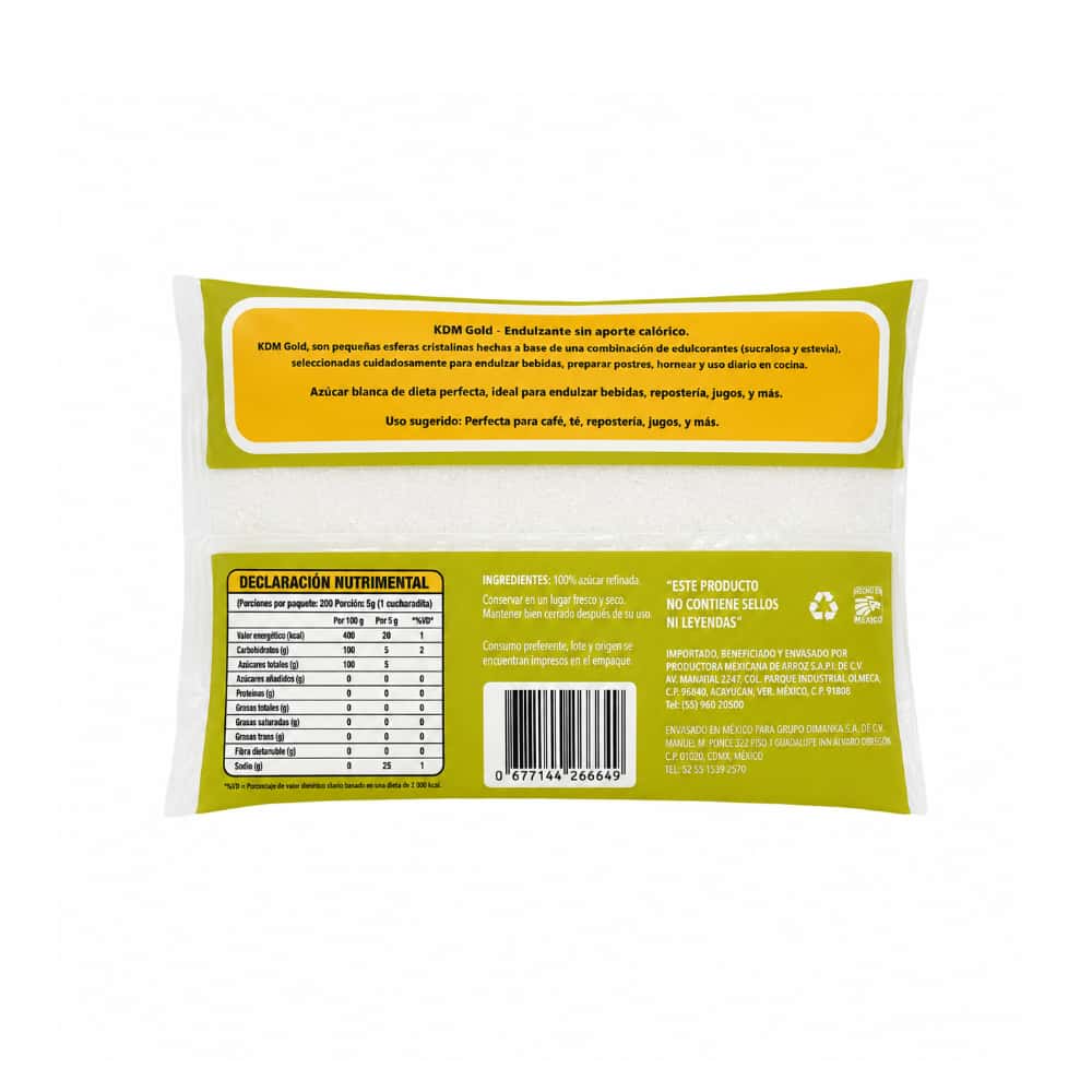 Azúcar blanca refinada KDM Gold (1 kg / 2.2 lb) - Miniatura 3