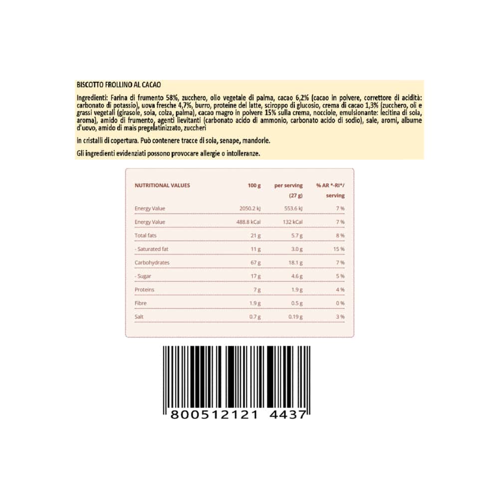 Galletas de cacao Cà Cao Divella (400 g / 14.11 oz) - Miniatura 2