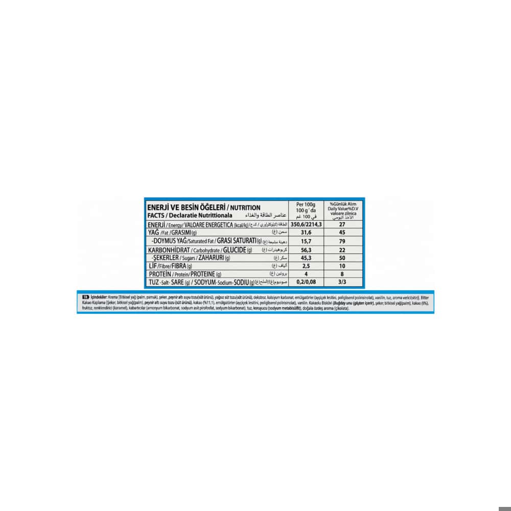 Barra de chocolate amargo rellena de crema y galletas de chocolate Bitter Barolle (50 g / 1.8 oz) - Miniatura 3