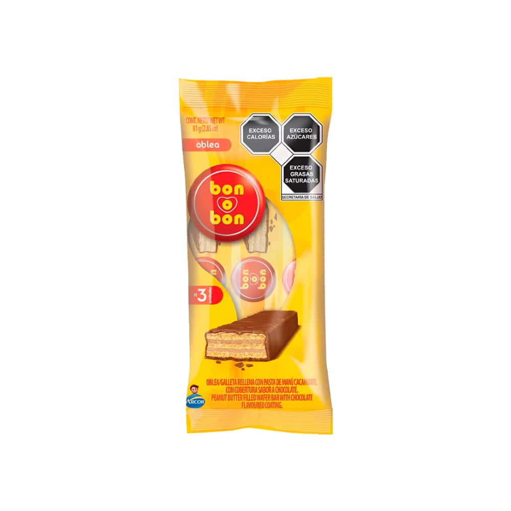 Galletas rellena con pasta de maní y cobertura de chocolate Bon o Bon (81 g / 2.85 oz) - Miniatura 5