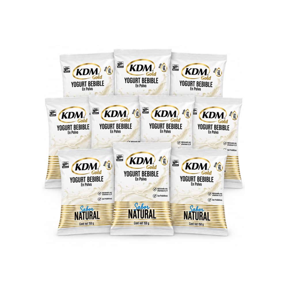 Yogurt en polvo bebible sabor natural KDM Gold (10 x 150 g / 5.29 oz) - Miniatura 1