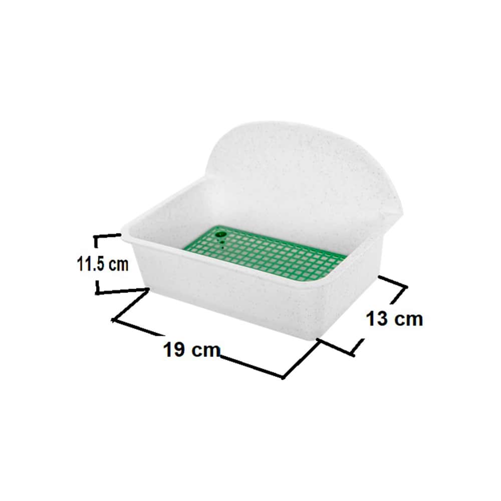 Estropajero plástico rectangular con rejilla blanco granito Casa y menaje - Miniatura 2