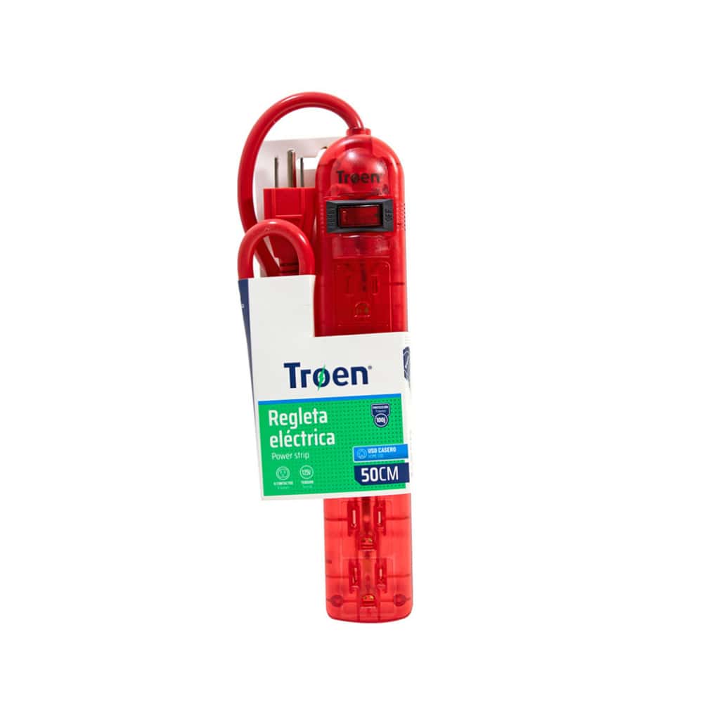 Regleta eléctrica de 50 cm 6 contactos Troen - Miniatura 4