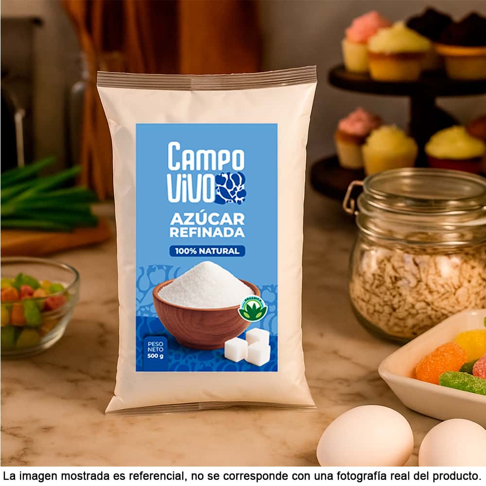 Azúcar blanca refinada Campo Vivo (3 x 500 g / 1.1 lb) - Miniatura 5