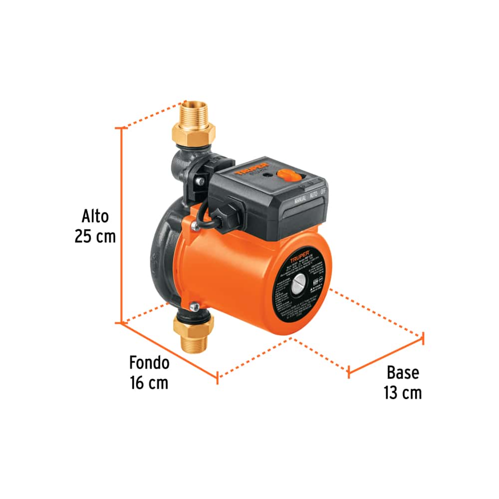 Bomba presurizadora 1/3 HP Truper PRE-1/3S - Miniatura 3