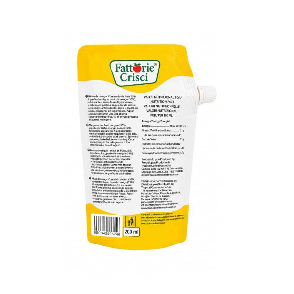 Néctar de mango Fattorie Crisci (200 ml) - Miniatura 2
