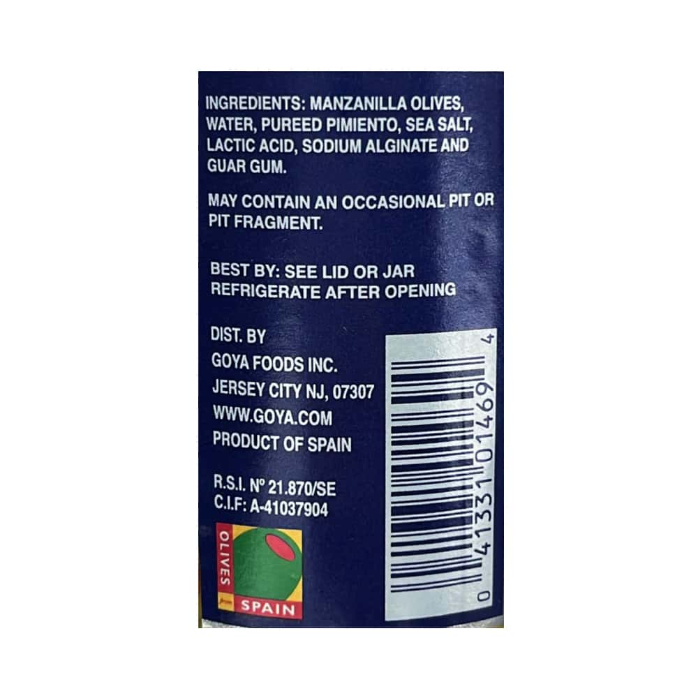 Aceitunas manzanilla españolas rellenas de pimientos picados Goya (191 g / 6.75 oz) - Miniatura 4