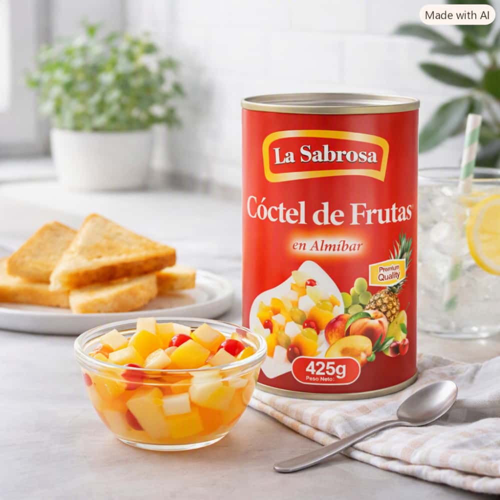 Cóctel de frutas en almíbar La Sabrosa (425 g / 14.99 oz) - Miniatura 5