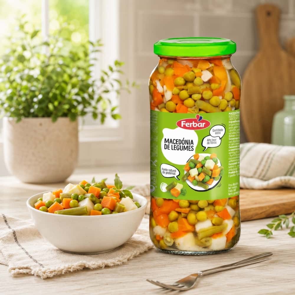Verduras mixtas cocidas Ferbar (540 g / 19.05 oz) - Miniatura 3