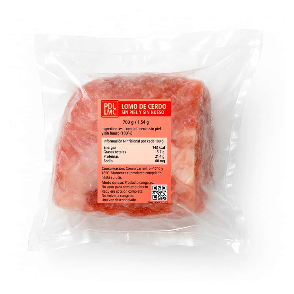 Lomo de cerdo sin piel y sin hueso PDL LMC (700 g / 1.54 lb) - Miniatura 2