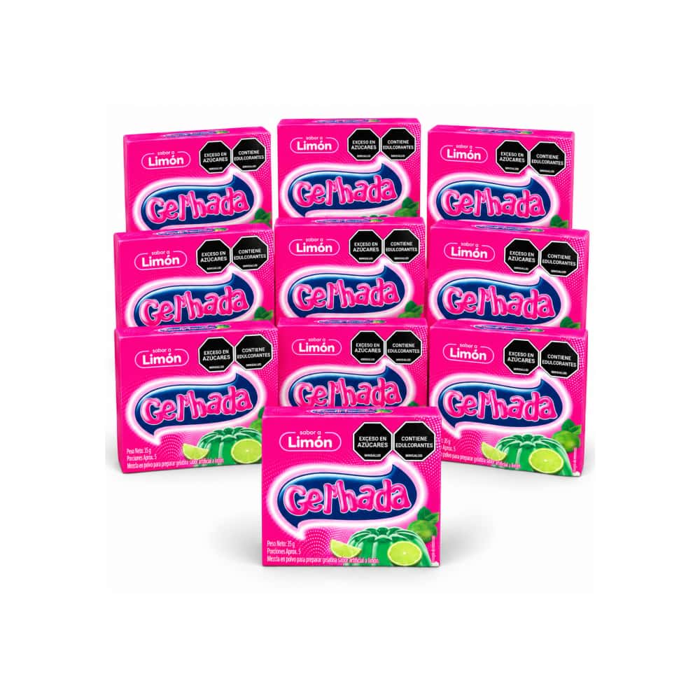 Gelatina sabor limón Gel´hada (10 x 35 g / 1.23 oz) - Miniatura 1