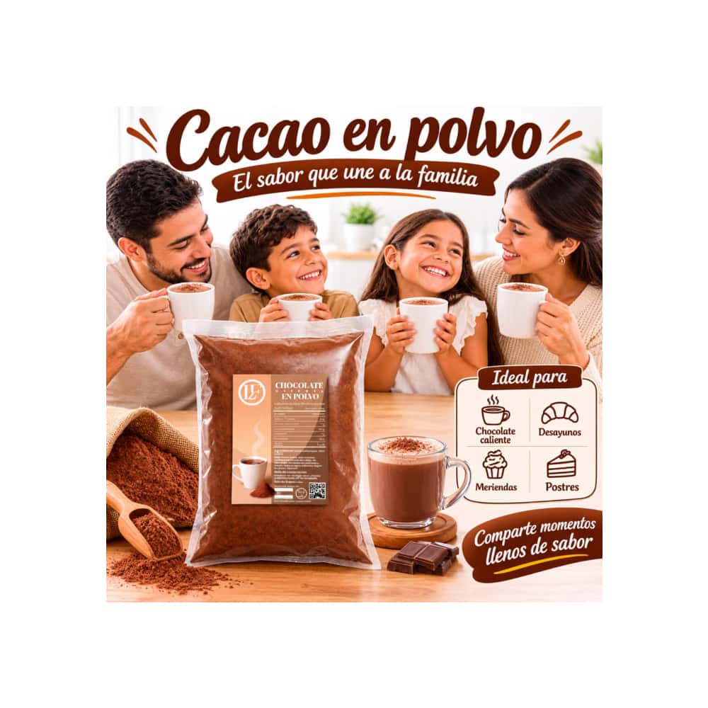 Chocolate natural en polvo LF (454 g / 1 lb) - Miniatura 5