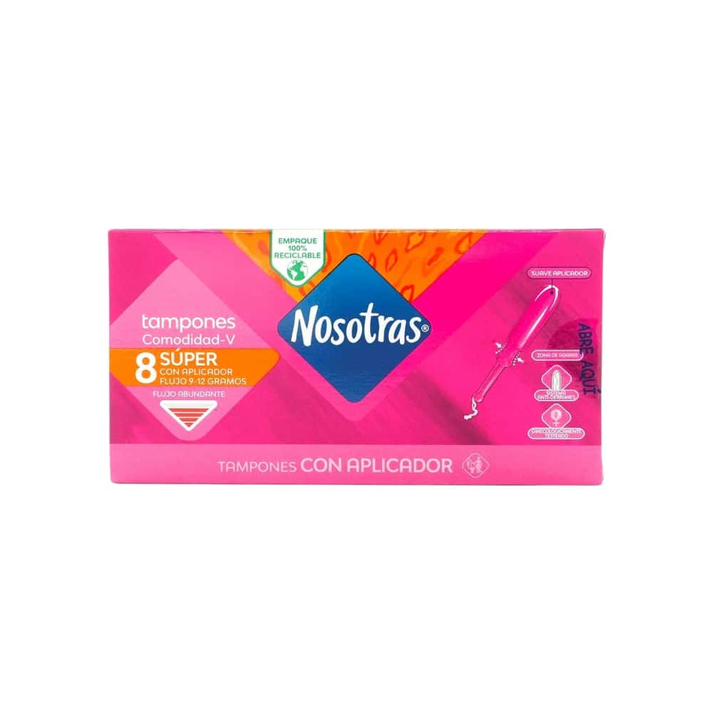 Tampones con aplicador Comodidad-V Super Nosotras (8 U) - Miniatura 2