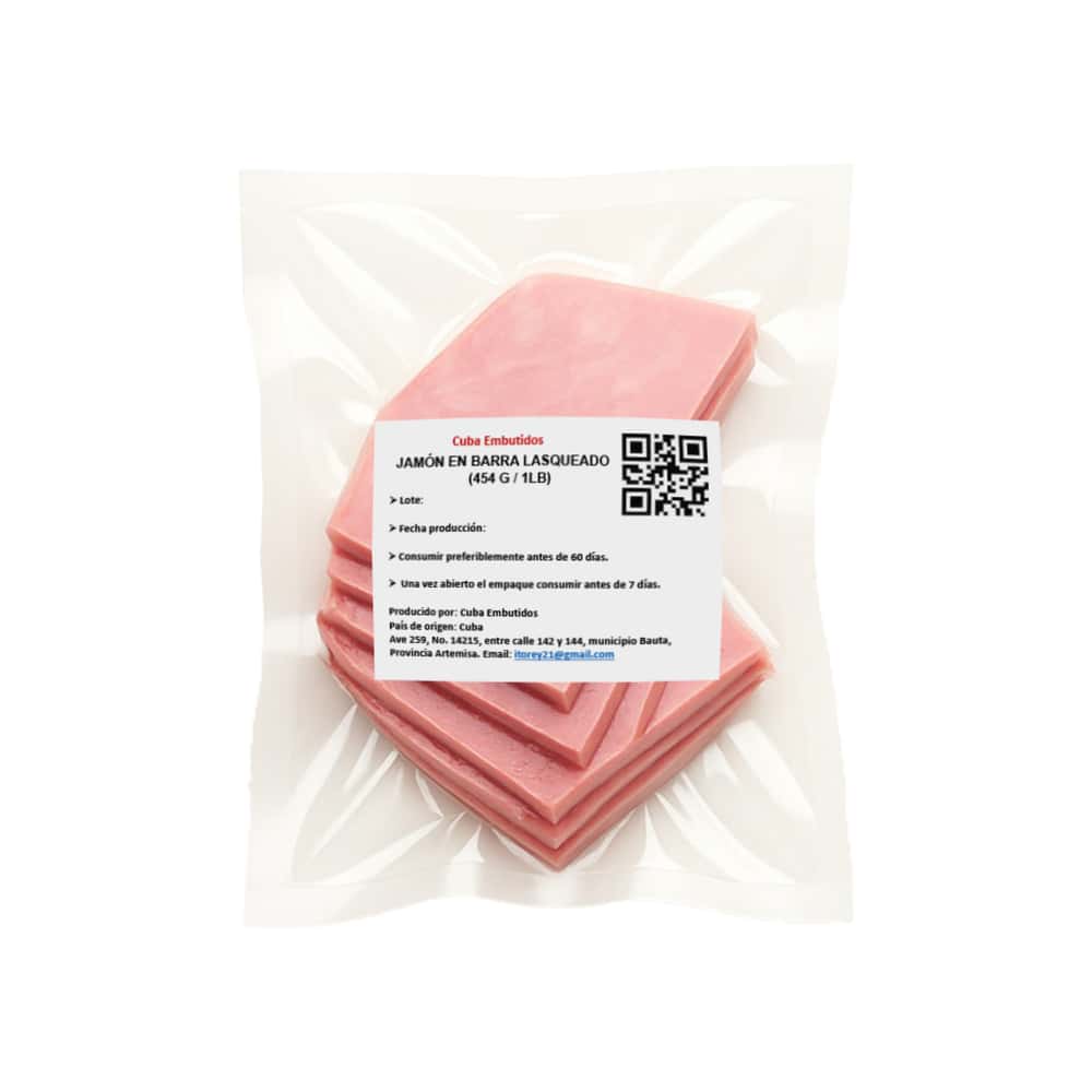 Jamón en barra lasqueado Cuba Embutidos (454 g / 1 lb) - Miniatura 3