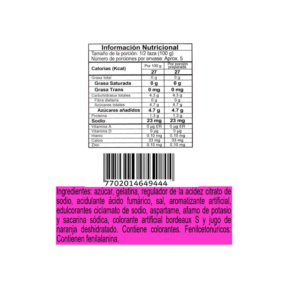Gelatina sabor a naranja Gel’hada (35 g / 1.23 oz) - Miniatura 3