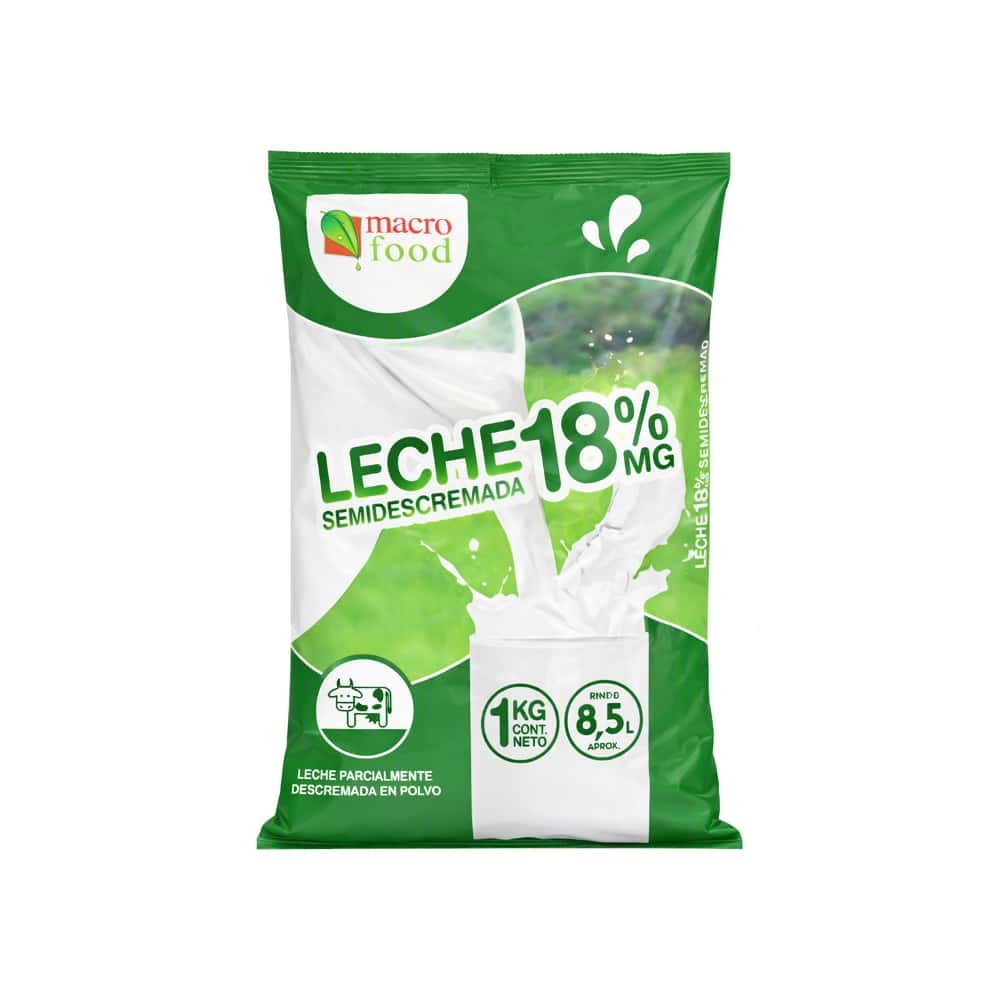 Leche semidescremada 18% Macro Food (1 kg / 2.2 lb) - Miniatura 5