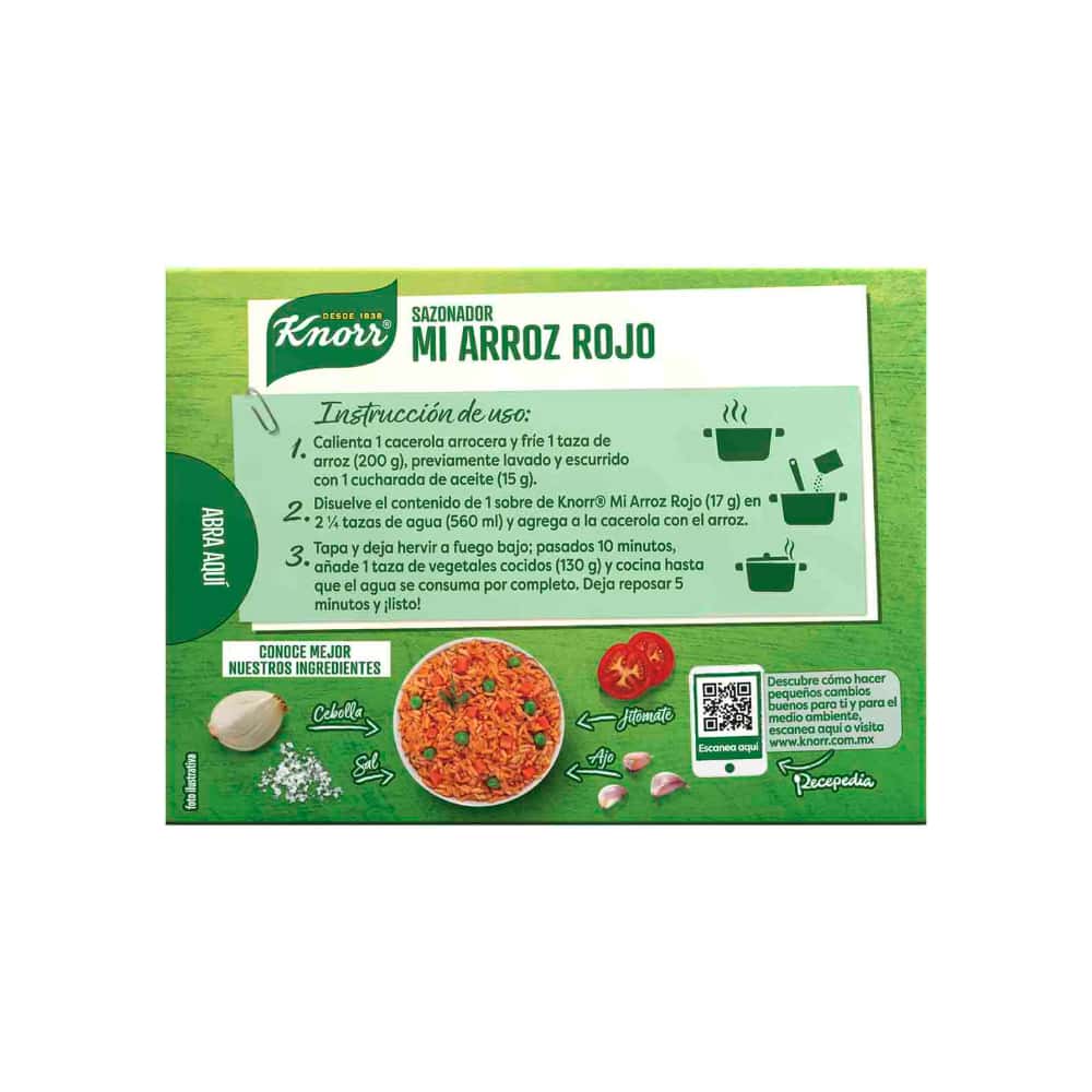 Sazonador para arroz rojo Knorr (68 g / 2.39 oz) - Miniatura 2