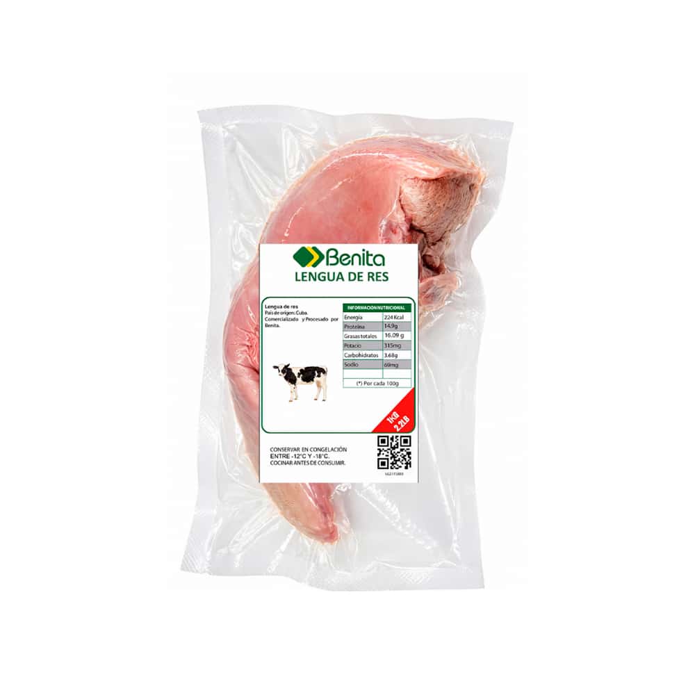 Lengua de res natural Benita (1 kg / 2.2 lb) - Miniatura 1