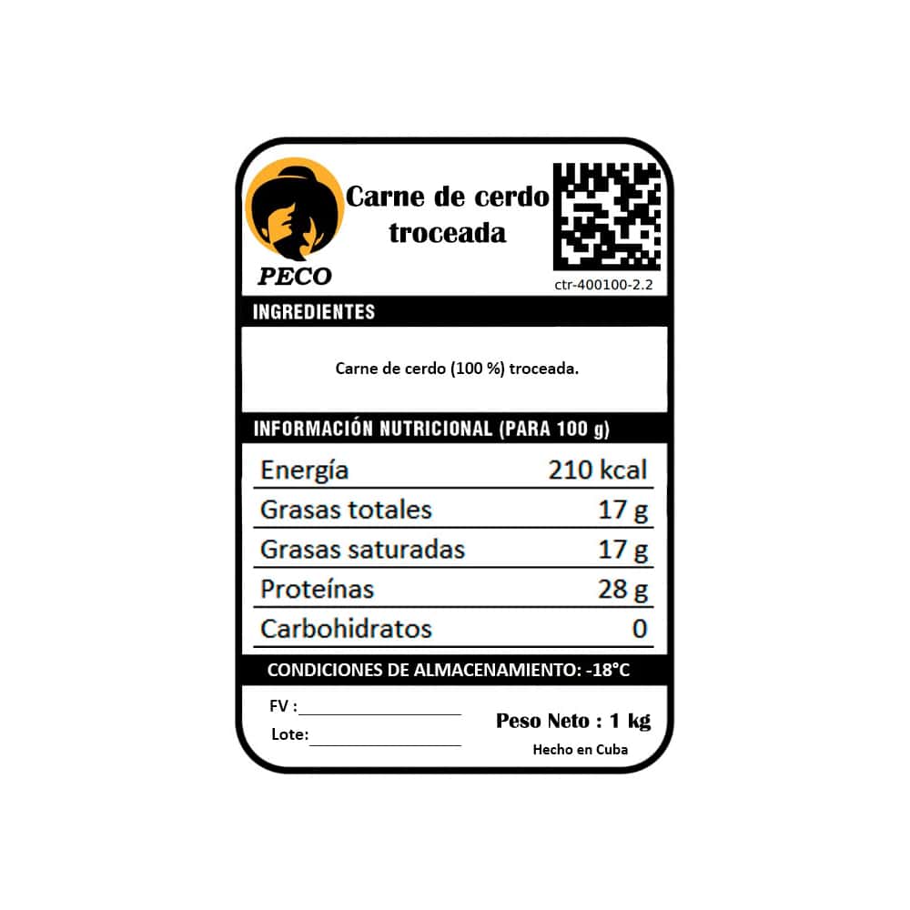 Carne de cerdo troceada Peco (1 kg / 2.2 lb) - Miniatura 3