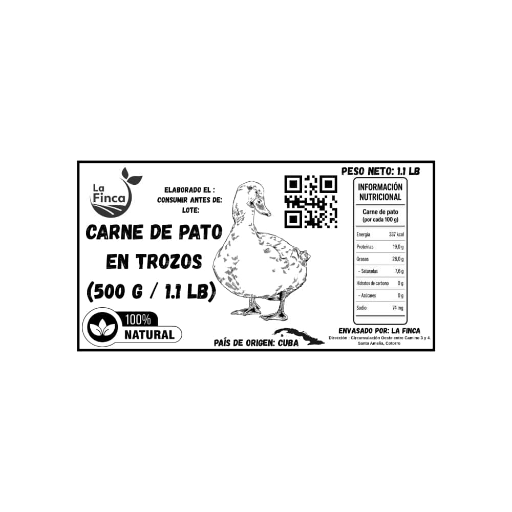 Carne de pato en trozos La Finca (500 g / 1.1 lb) - Miniatura 4
